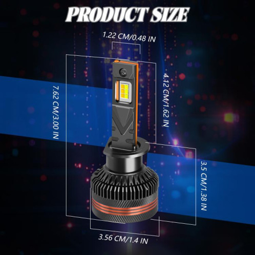 Ampoule de phare LED H1 60 W 8 000 lm 6 000 K, 3 couleurs, télécommande, lot de 2 SH04031008-09